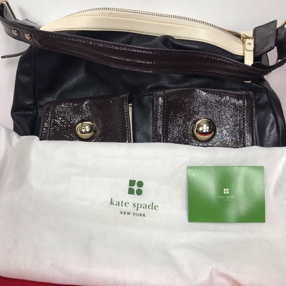 Kate Spade Navy Purse with front pockets EUC - Picture 8 of 8